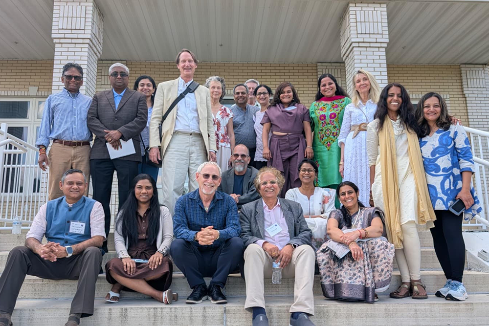 Dr. Marc Halpern, Dr. Mahadevan Seetharaman, Shri Kalyan Viswanathan, and other speakers at the WAVES 2026 post-conference workshop, Maharishi International University